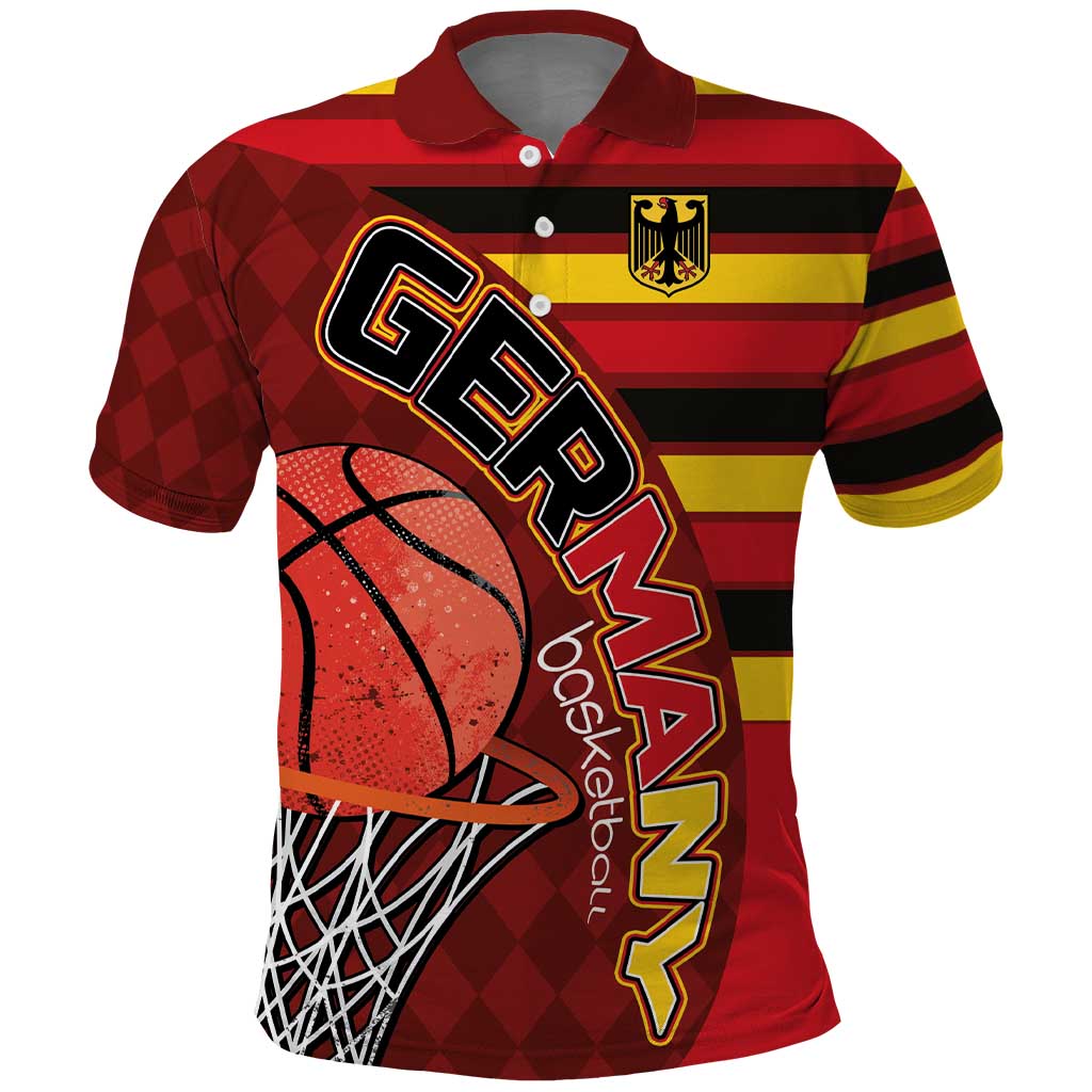 Basketball Fan Jersey Germany Polo Shirt Die Mannschaft 2025 - Wonder Print Shop