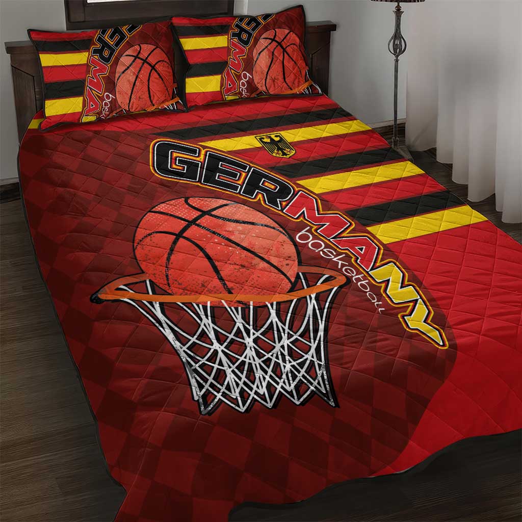 Basketball Fan Jersey Germany Quilt Bed Set Die Mannschaft 2025 - Wonder Print Shop