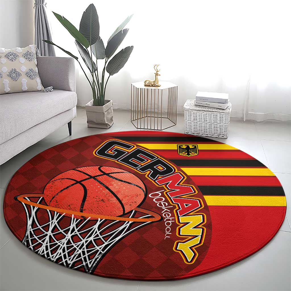 Basketball Fan Jersey Germany Round Carpet Die Mannschaft 2025 - Wonder Print Shop