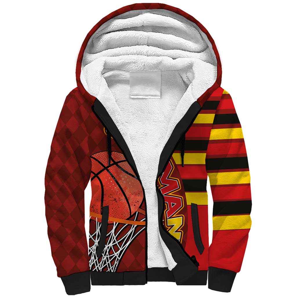 Basketball Fan Jersey Germany Sherpa Hoodie Die Mannschaft 2025 - Wonder Print Shop