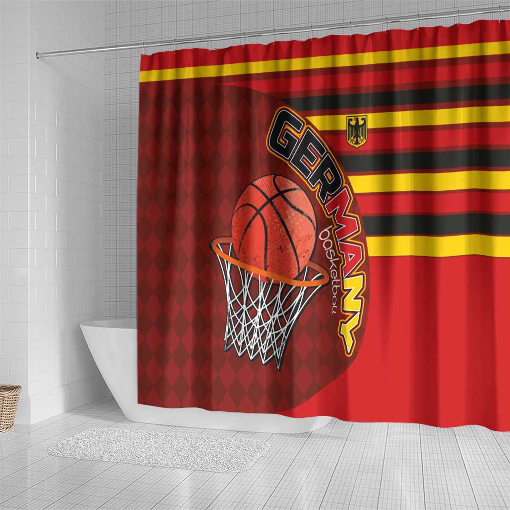Basketball Fan Jersey Germany Shower Curtain Die Mannschaft 2025 - Wonder Print Shop