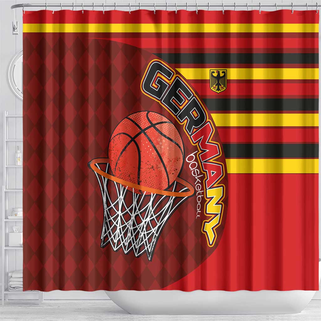 Basketball Fan Jersey Germany Shower Curtain Die Mannschaft 2025 - Wonder Print Shop