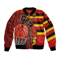 Basketball Fan Jersey Germany Sleeve Zip Bomber Jacket Die Mannschaft 2025 - Wonder Print Shop