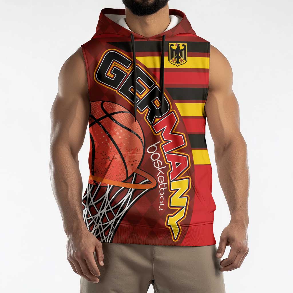 Basketball Fan Jersey Germany Sleeveless Hoodie Die Mannschaft 2025 - Wonder Print Shop