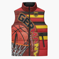 Basketball Fan Jersey Germany Sleeveless Puffer Jacket Die Mannschaft 2025 - Wonder Print Shop