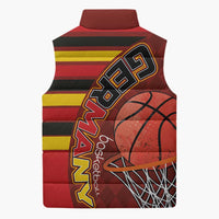 Basketball Fan Jersey Germany Sleeveless Puffer Jacket Die Mannschaft 2025 - Wonder Print Shop