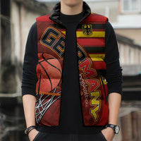 Basketball Fan Jersey Germany Sleeveless Puffer Jacket Die Mannschaft 2025 - Wonder Print Shop
