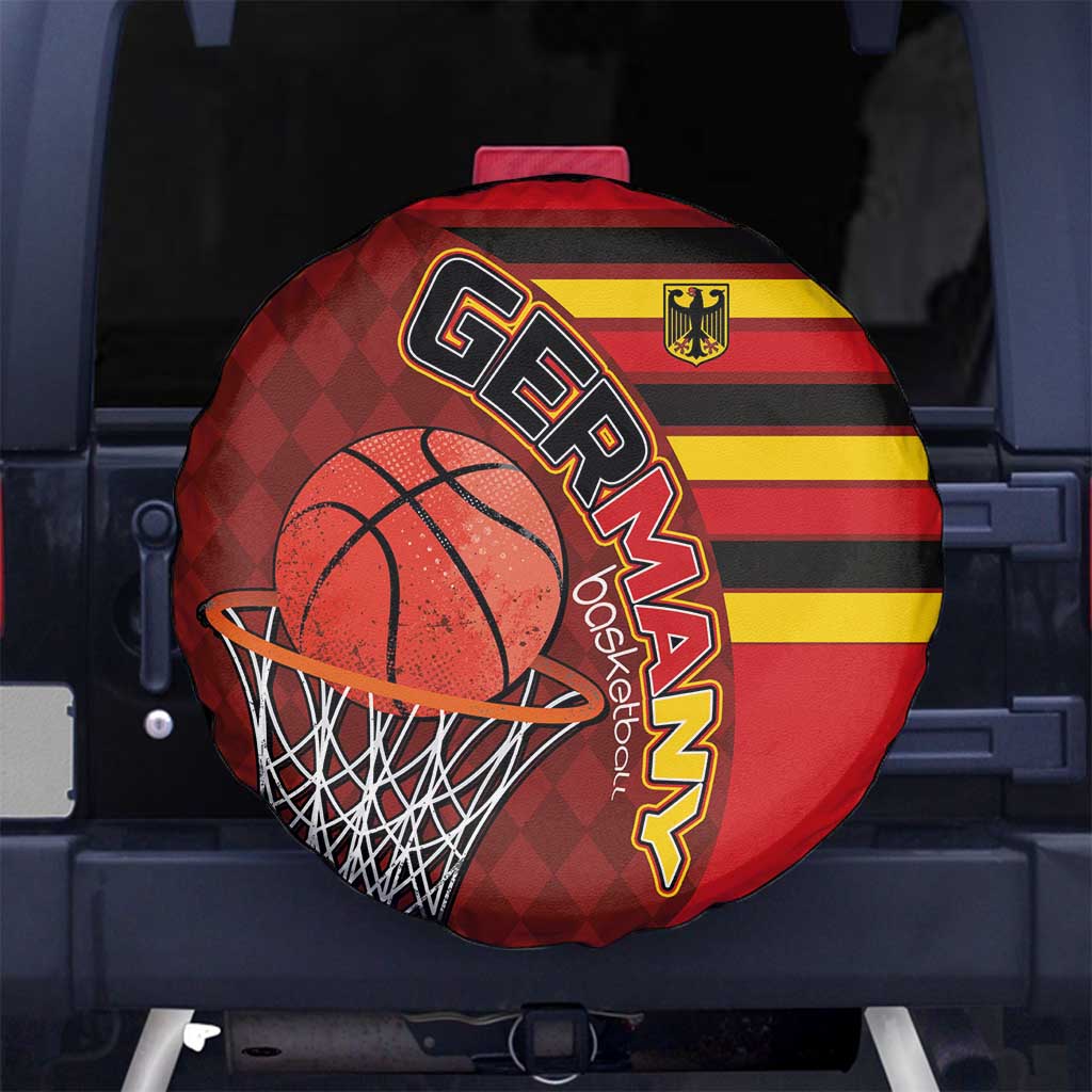 Basketball Fan Jersey Germany Spare Tire Cover Die Mannschaft 2025 - Wonder Print Shop