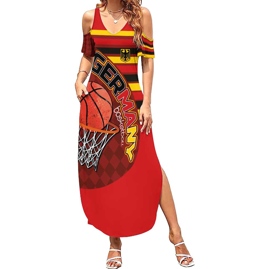 Basketball Fan Jersey Germany Summer Maxi Dress Die Mannschaft 2025 - Wonder Print Shop