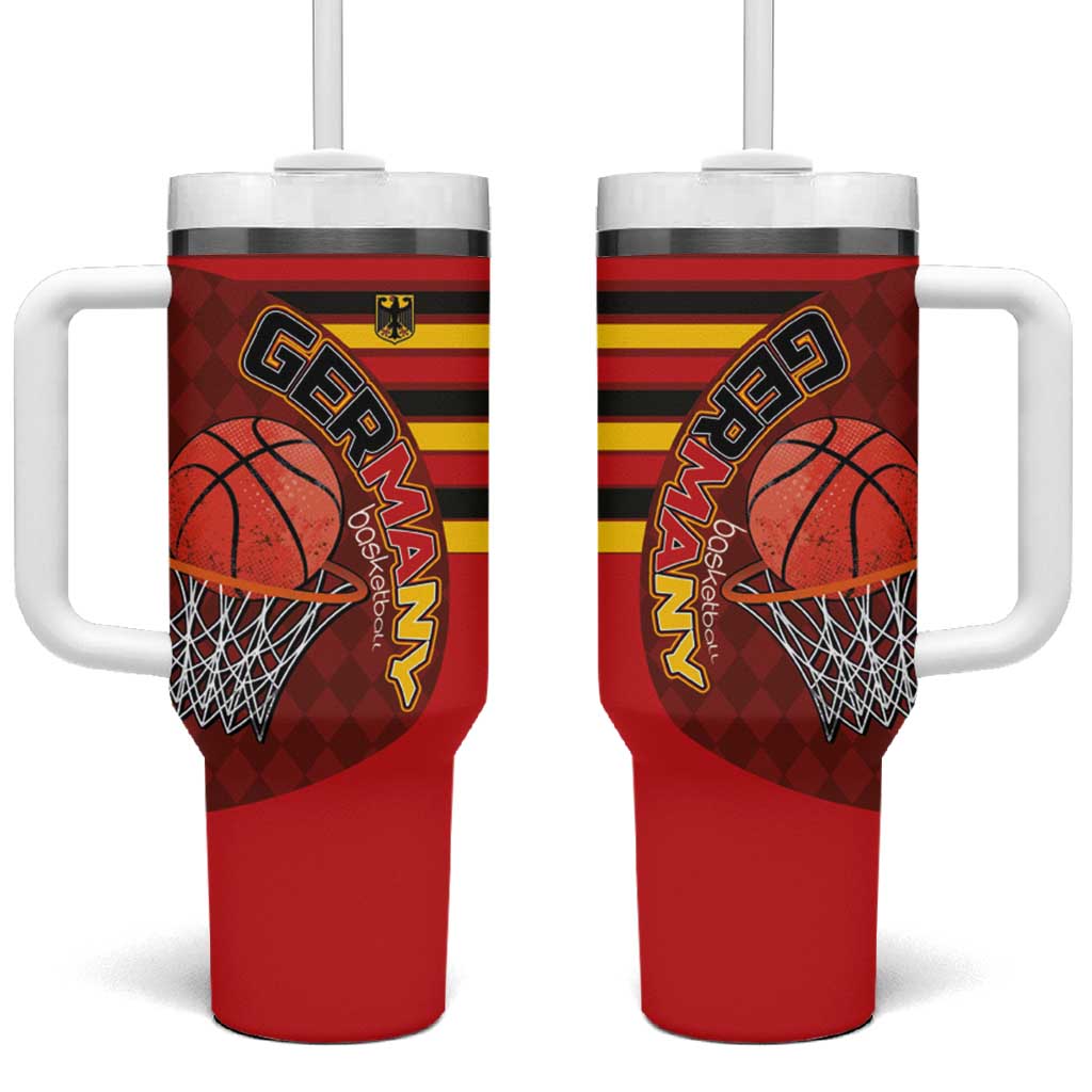 Basketball Fan Jersey Germany Tumbler With Handle Die Mannschaft 2025 - Wonder Print Shop