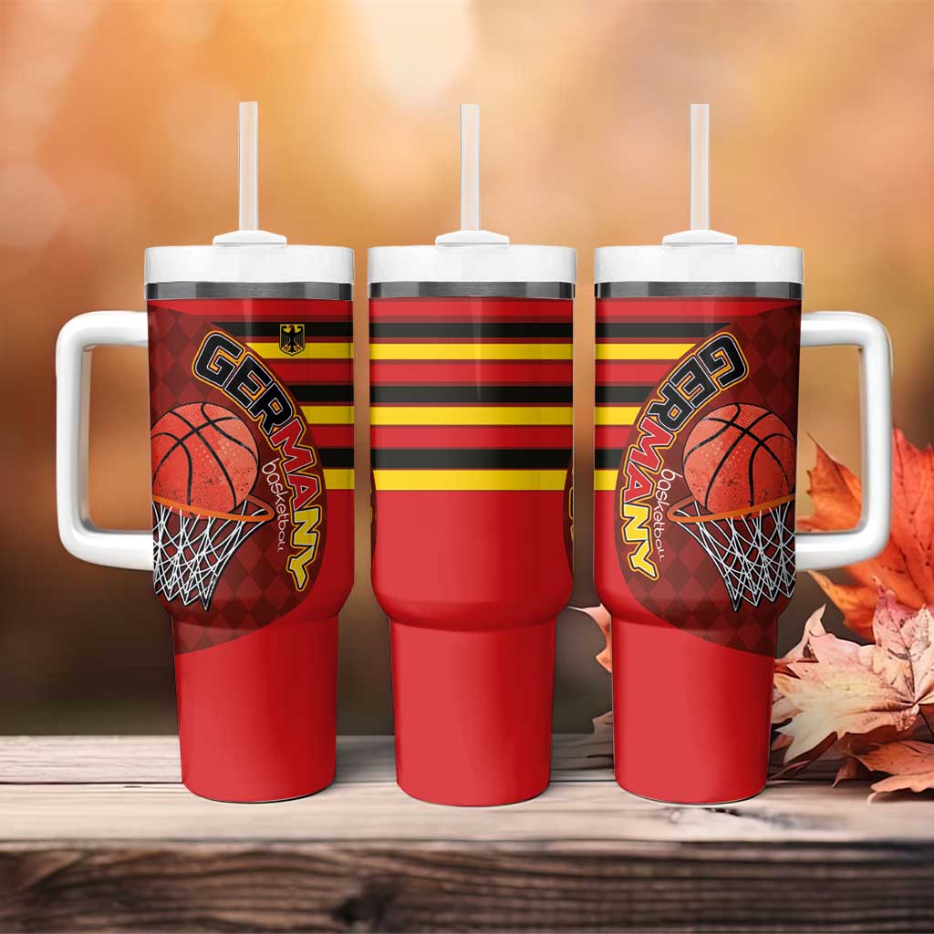 Basketball Fan Jersey Germany Tumbler With Handle Die Mannschaft 2025 - Wonder Print Shop