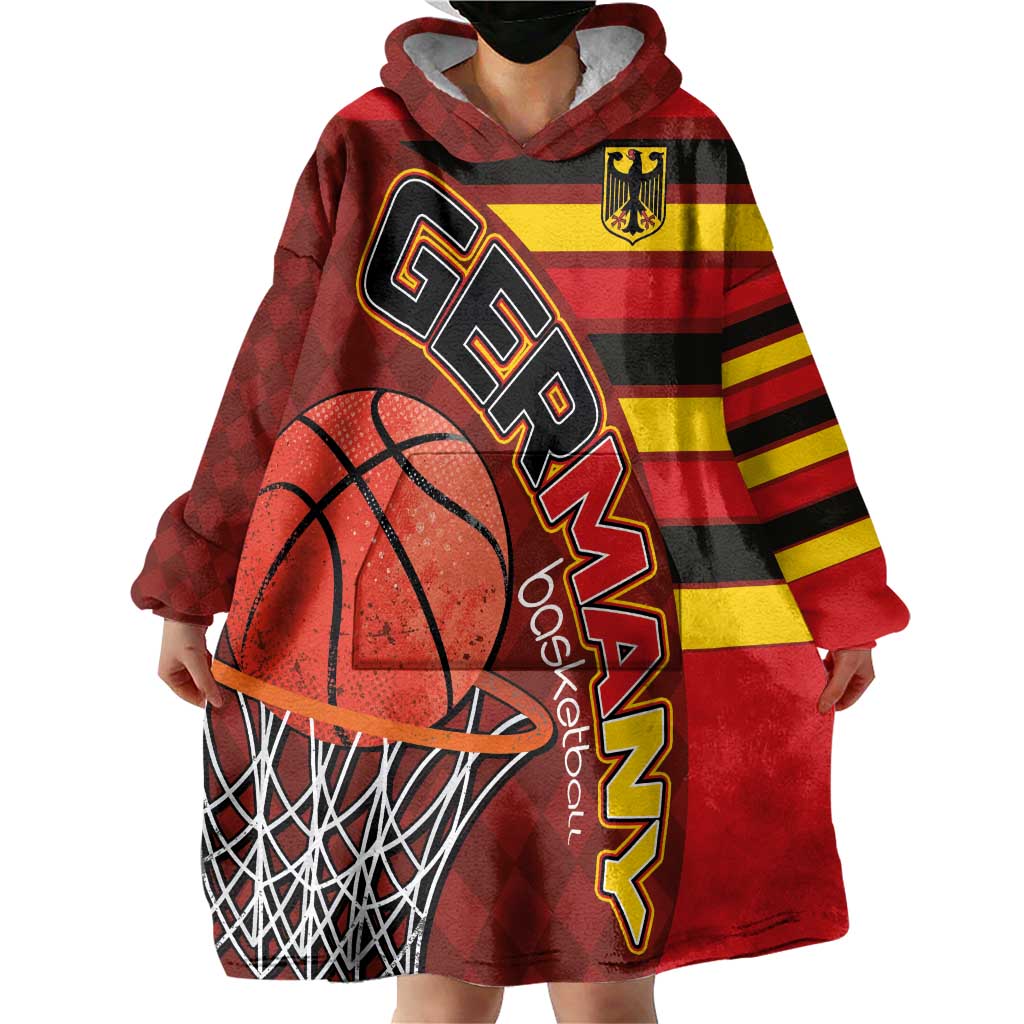 Basketball Fan Jersey Germany Wearable Blanket Hoodie Die Mannschaft 2025 - Wonder Print Shop