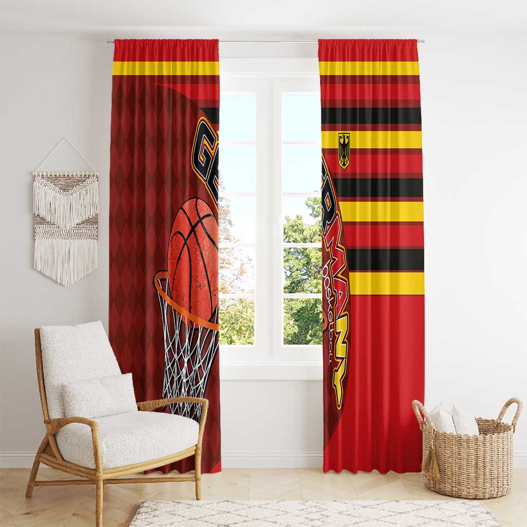 Basketball Fan Jersey Germany Window Curtain Die Mannschaft 2025 - Wonder Print Shop