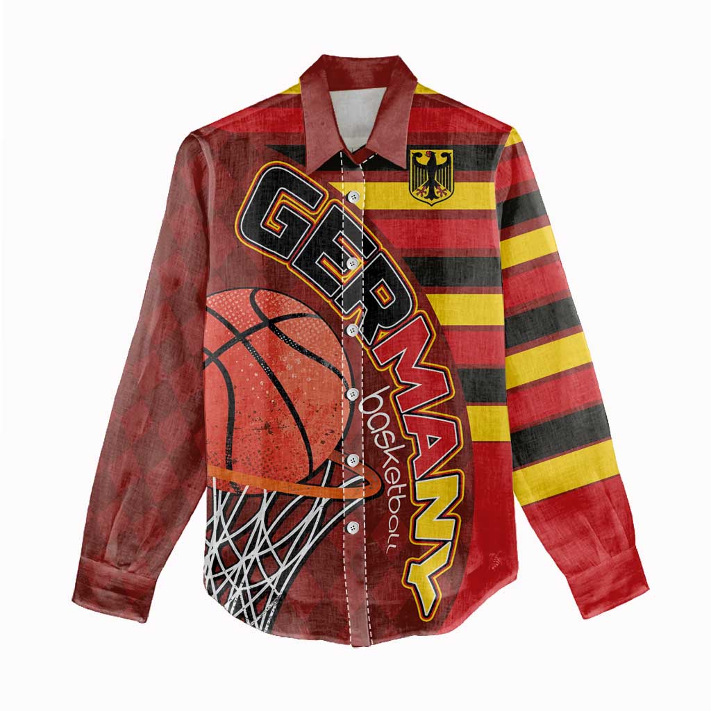 Basketball Fan Jersey Germany Women Casual Shirt Die Mannschaft 2025 - Wonder Print Shop