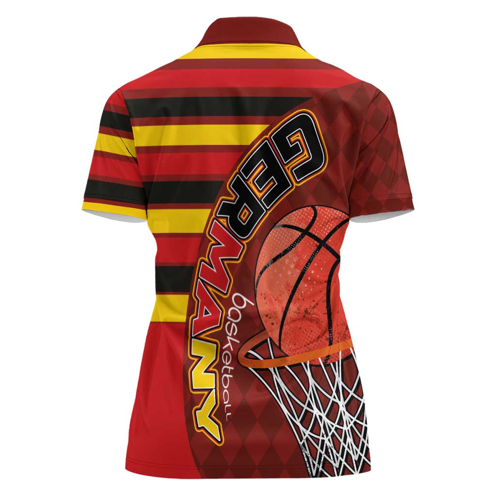 Basketball Fan Jersey Germany Women Polo Shirt Die Mannschaft 2025 - Wonder Print Shop