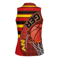 Basketball Fan Jersey Germany Women Sleeveless Polo Shirt Die Mannschaft 2025 - Wonder Print Shop