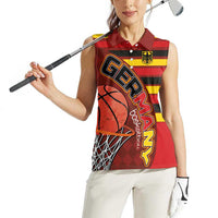 Basketball Fan Jersey Germany Women Sleeveless Polo Shirt Die Mannschaft 2025 - Wonder Print Shop