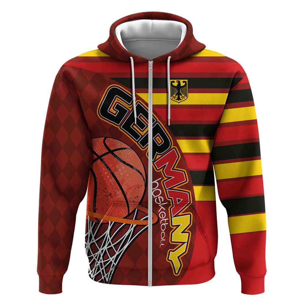 Basketball Fan Jersey Germany Zip Hoodie Die Mannschaft 2025 - Wonder Print Shop