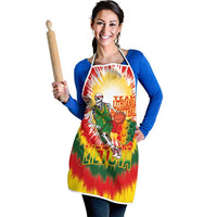 Lithuania Basketball Apron Champions Skeleton of The Baltic Tie Dye Style - Wonder Print Shop