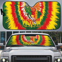 Lithuania Basketball Auto Sun Shade Champions Skeleton of The Baltic Tie Dye Style - Wonder Print Shop
