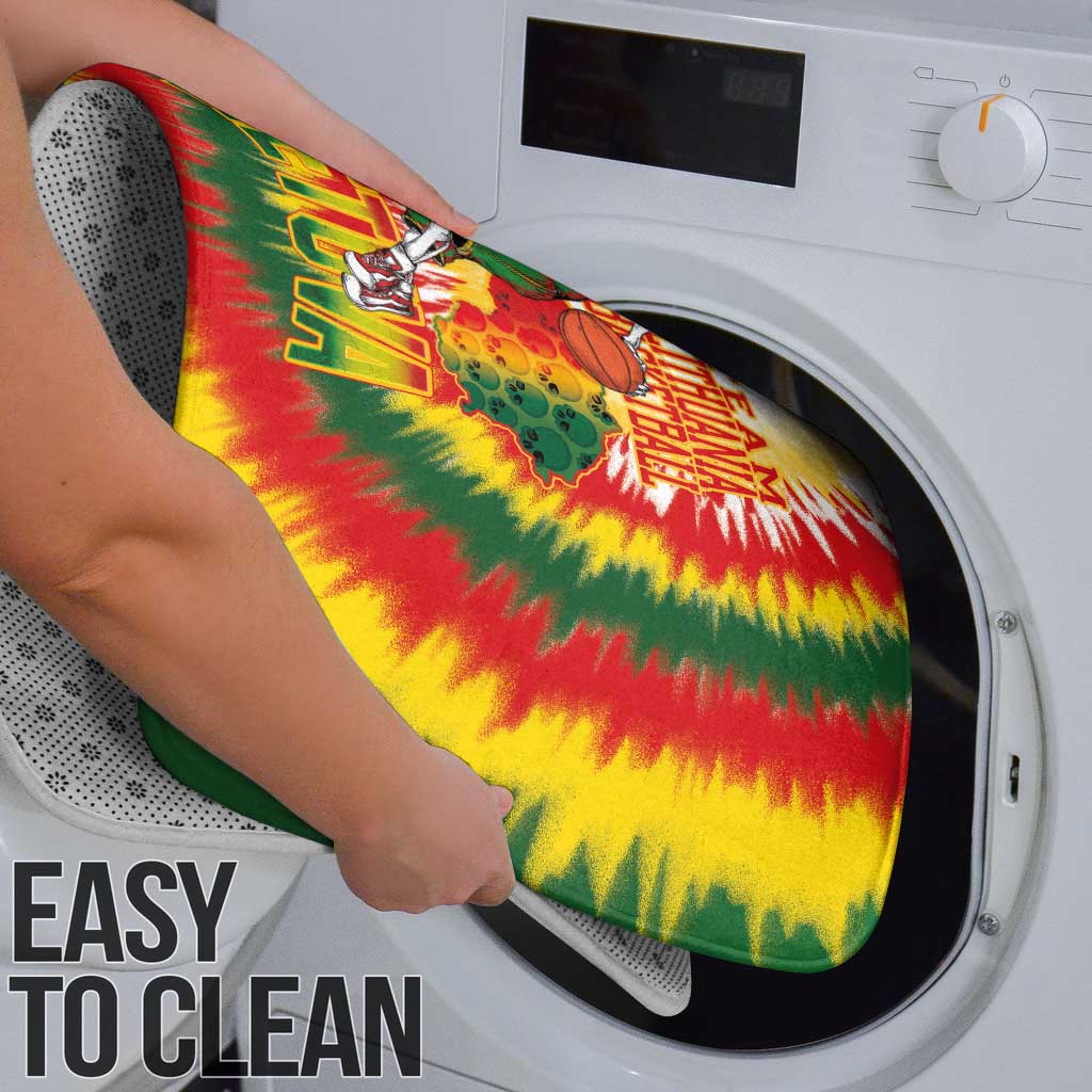 Lithuania Basketball Bathroom Set Champions Skeleton of The Baltic Tie Dye Style - Wonder Print Shop