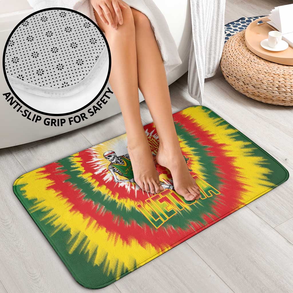 Lithuania Basketball Bathroom Set Champions Skeleton of The Baltic Tie Dye Style - Wonder Print Shop