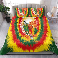 Lithuania Basketball Bedding Set Champions Skeleton of The Baltic Tie Dye Style - Wonder Print Shop