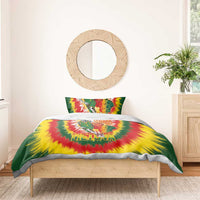 Lithuania Basketball Bedding Set Champions Skeleton of The Baltic Tie Dye Style - Wonder Print Shop
