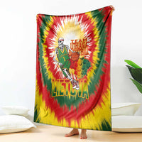 Lithuania Basketball Blanket Champions Skeleton of The Baltic Tie Dye Style - Wonder Print Shop