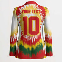 Custom Lithuania Basketball Blazer Champions Skeleton of The Baltic Tie Dye Style - Wonder Print Shop