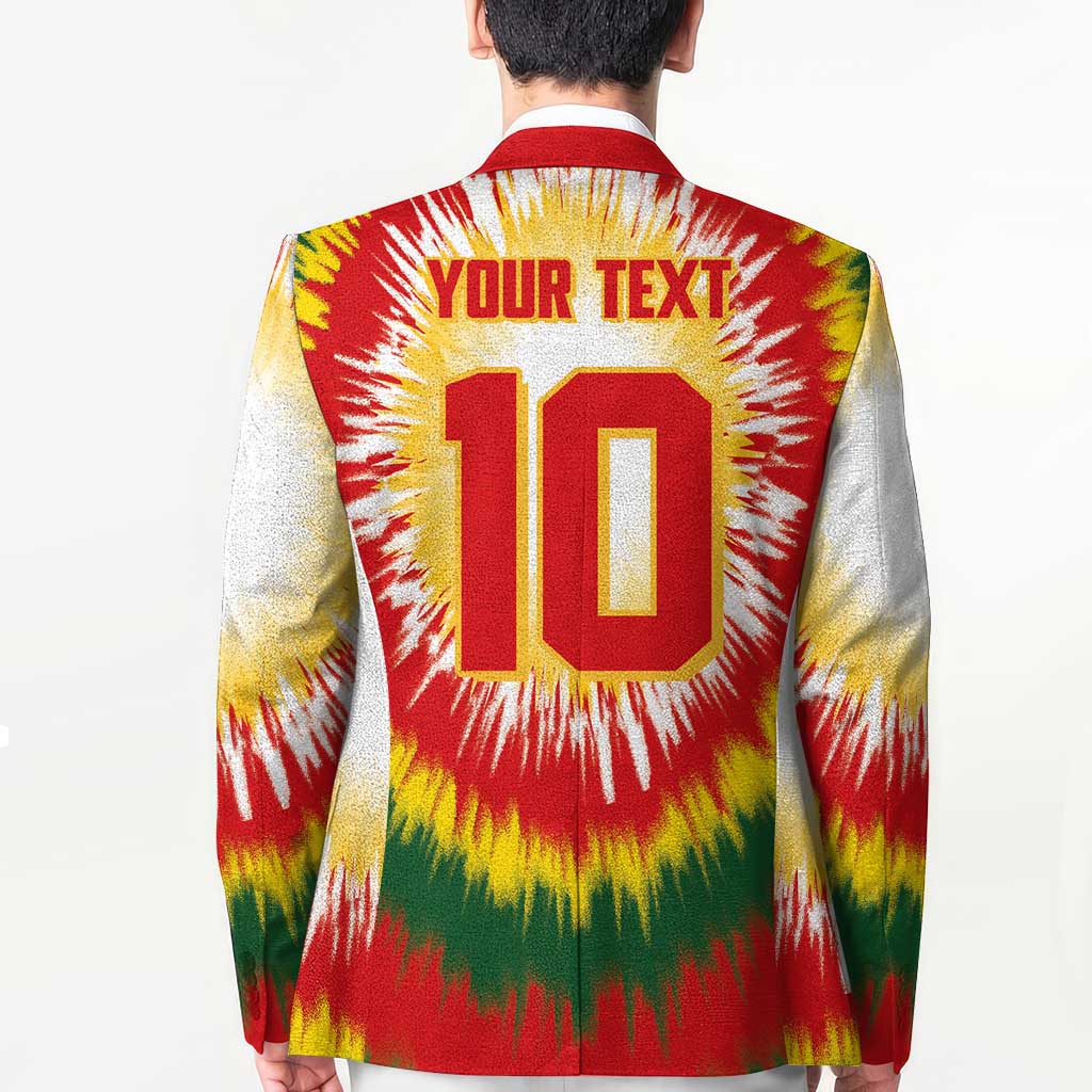 Custom Lithuania Basketball Blazer Champions Skeleton of The Baltic Tie Dye Style - Wonder Print Shop