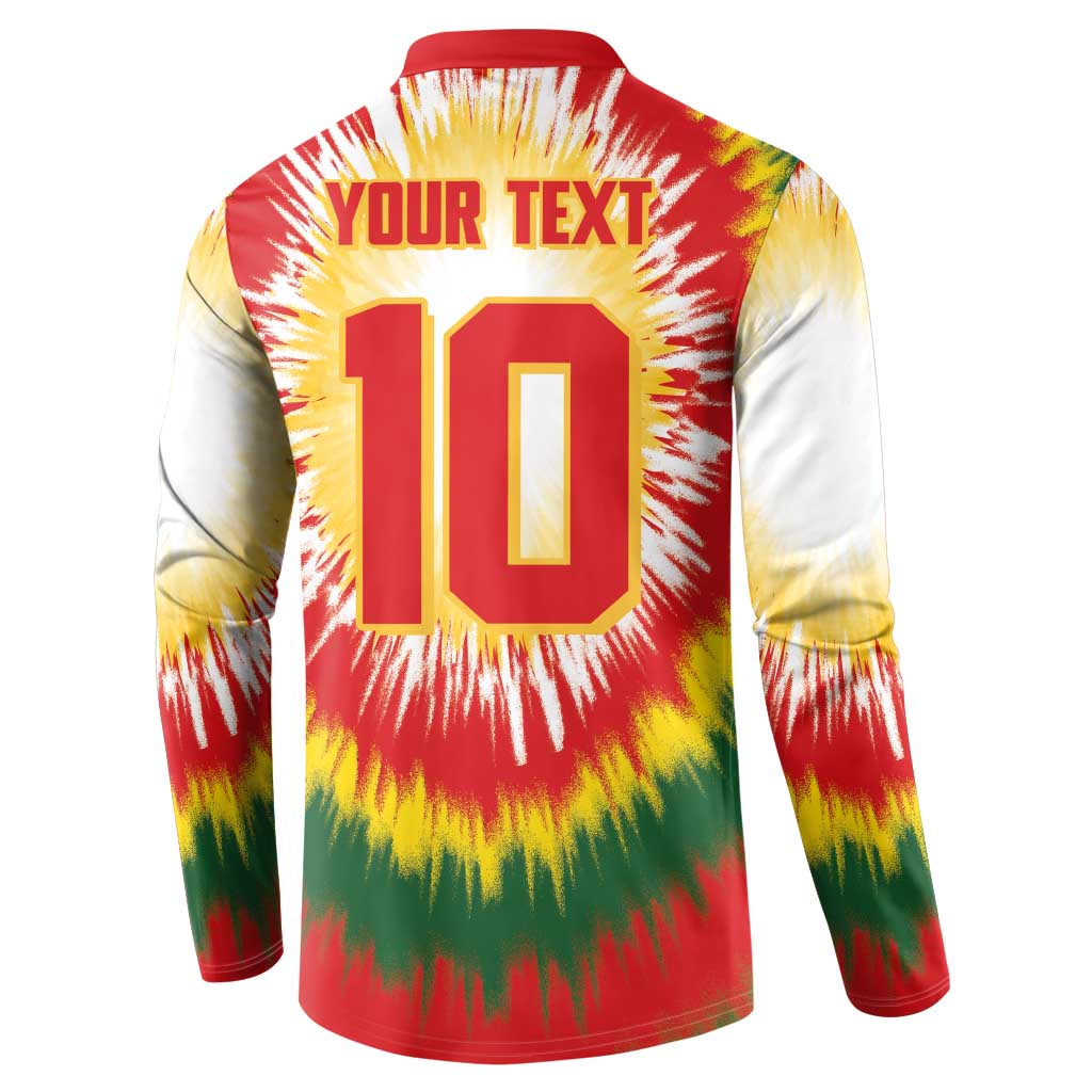 Custom Lithuania Basketball Button Sweatshirt Champions Skeleton of The Baltic Tie Dye Style - Wonder Print Shop