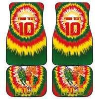 Lithuania Basketball Car Mats Champions Skeleton of The Baltic Tie Dye Style - Wonder Print Shop