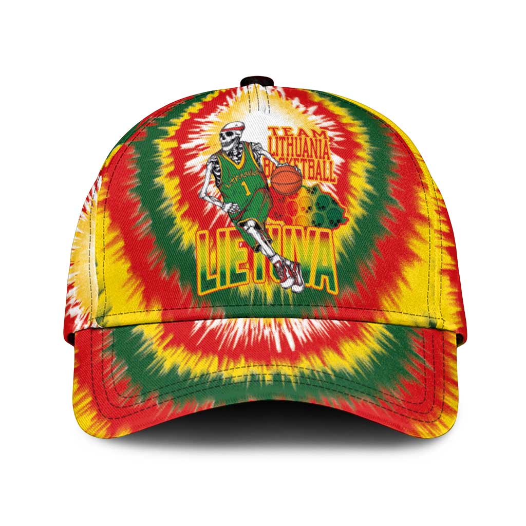 Lithuania Basketball Classic Cap Champions Skeleton of The Baltic Tie Dye Style - Wonder Print Shop