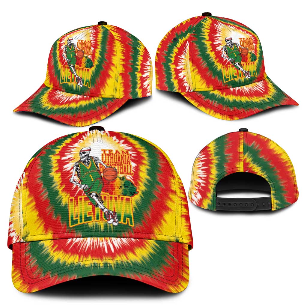 Lithuania Basketball Classic Cap Champions Skeleton of The Baltic Tie Dye Style - Wonder Print Shop