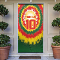 Lithuania Basketball Door Cover Champions Skeleton of The Baltic Tie Dye Style - Wonder Print Shop