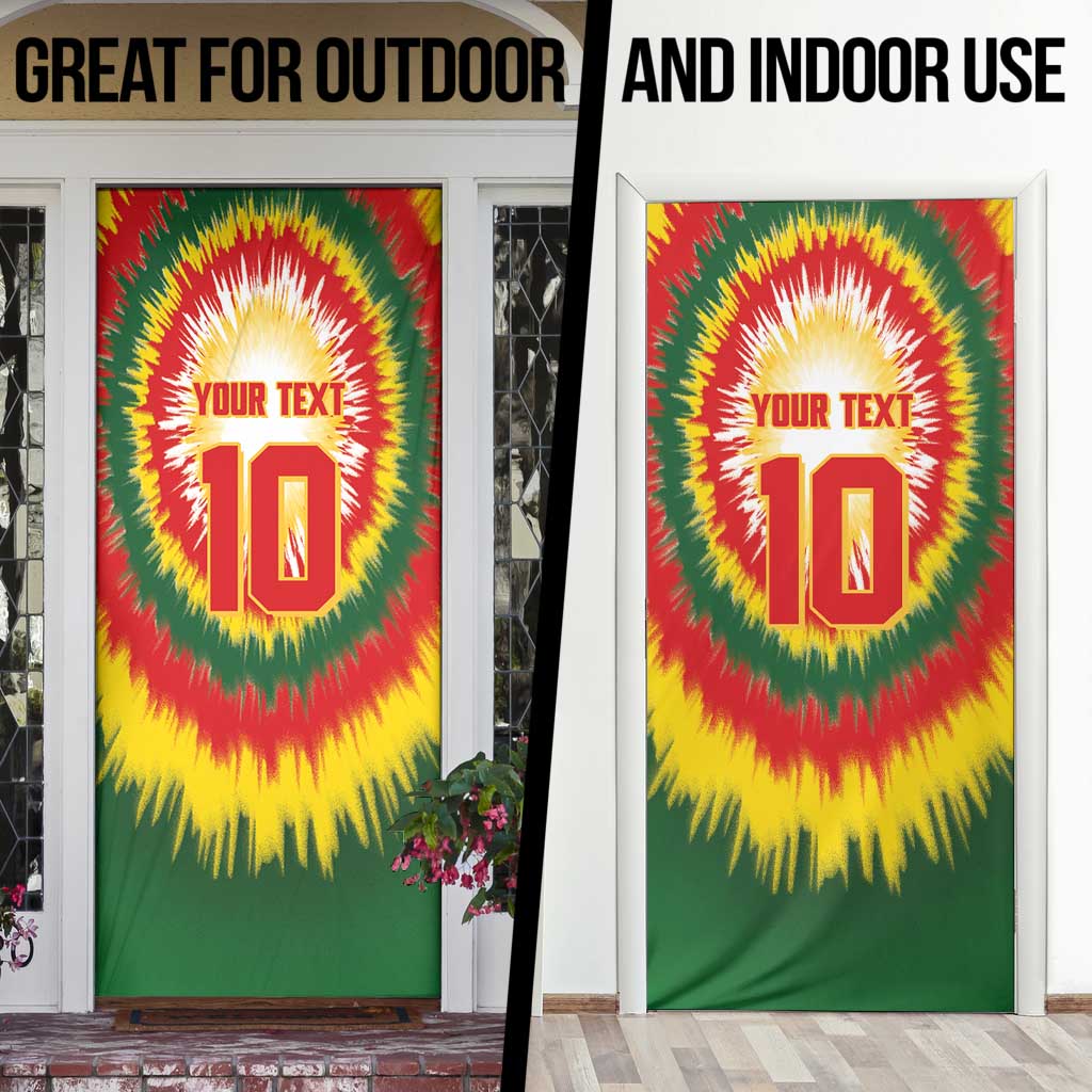 Lithuania Basketball Door Cover Champions Skeleton of The Baltic Tie Dye Style - Wonder Print Shop