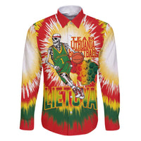 Custom Lithuania Basketball Family Matching Puletasi and Hawaiian Shirt Champions Skeleton of The Baltic Tie Dye Style - Wonder Print Shop