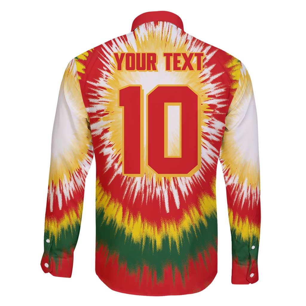 Custom Lithuania Basketball Family Matching Short Sleeve Bodycon Dress and Hawaiian Shirt Champions Skeleton of The Baltic Tie Dye Style - Wonder Print Shop