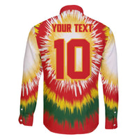 Custom Lithuania Basketball Family Matching Short Sleeve Bodycon Dress and Hawaiian Shirt Champions Skeleton of The Baltic Tie Dye Style - Wonder Print Shop