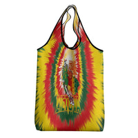Lithuania Basketball Grocery Bag Champions Skeleton of The Baltic Tie Dye Style - Wonder Print Shop