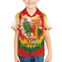 Custom Lithuania Basketball Hawaiian Shirt Champions Skeleton of The Baltic Tie Dye Style - Wonder Print Shop