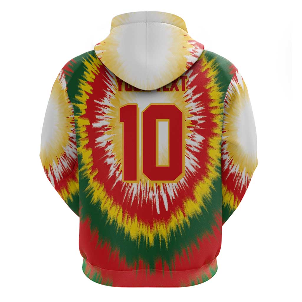 Custom Lithuania Basketball Hoodie Champions Skeleton of The Baltic Tie Dye Style - Wonder Print Shop
