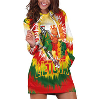 Custom Lithuania Basketball Hoodie Dress Champions Skeleton of The Baltic Tie Dye Style - Wonder Print Shop