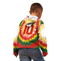 Custom Lithuania Basketball Kid Hoodie Champions Skeleton of The Baltic Tie Dye Style - Wonder Print Shop