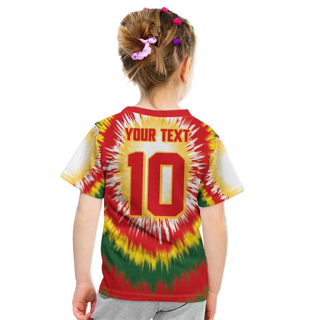Custom Lithuania Basketball Kid T Shirt Champions Skeleton of The Baltic Tie Dye Style - Wonder Print Shop