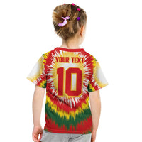 Custom Lithuania Basketball Kid T Shirt Champions Skeleton of The Baltic Tie Dye Style - Wonder Print Shop