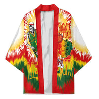 Custom Lithuania Basketball Kimono Champions Skeleton of The Baltic Tie Dye Style - Wonder Print Shop