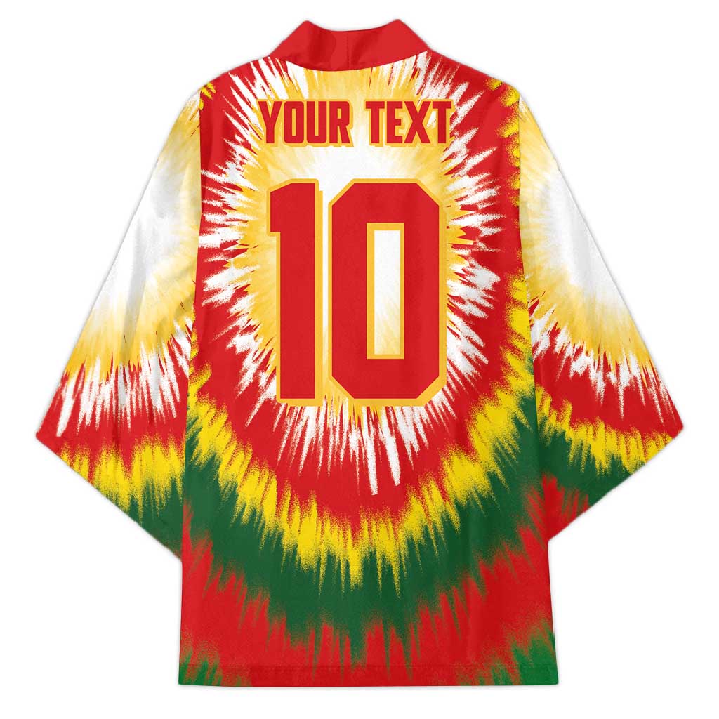 Custom Lithuania Basketball Kimono Champions Skeleton of The Baltic Tie Dye Style - Wonder Print Shop
