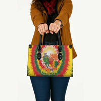 Lithuania Basketball Leather Bag Champions Skeleton of The Baltic Tie Dye Style - Wonder Print Shop